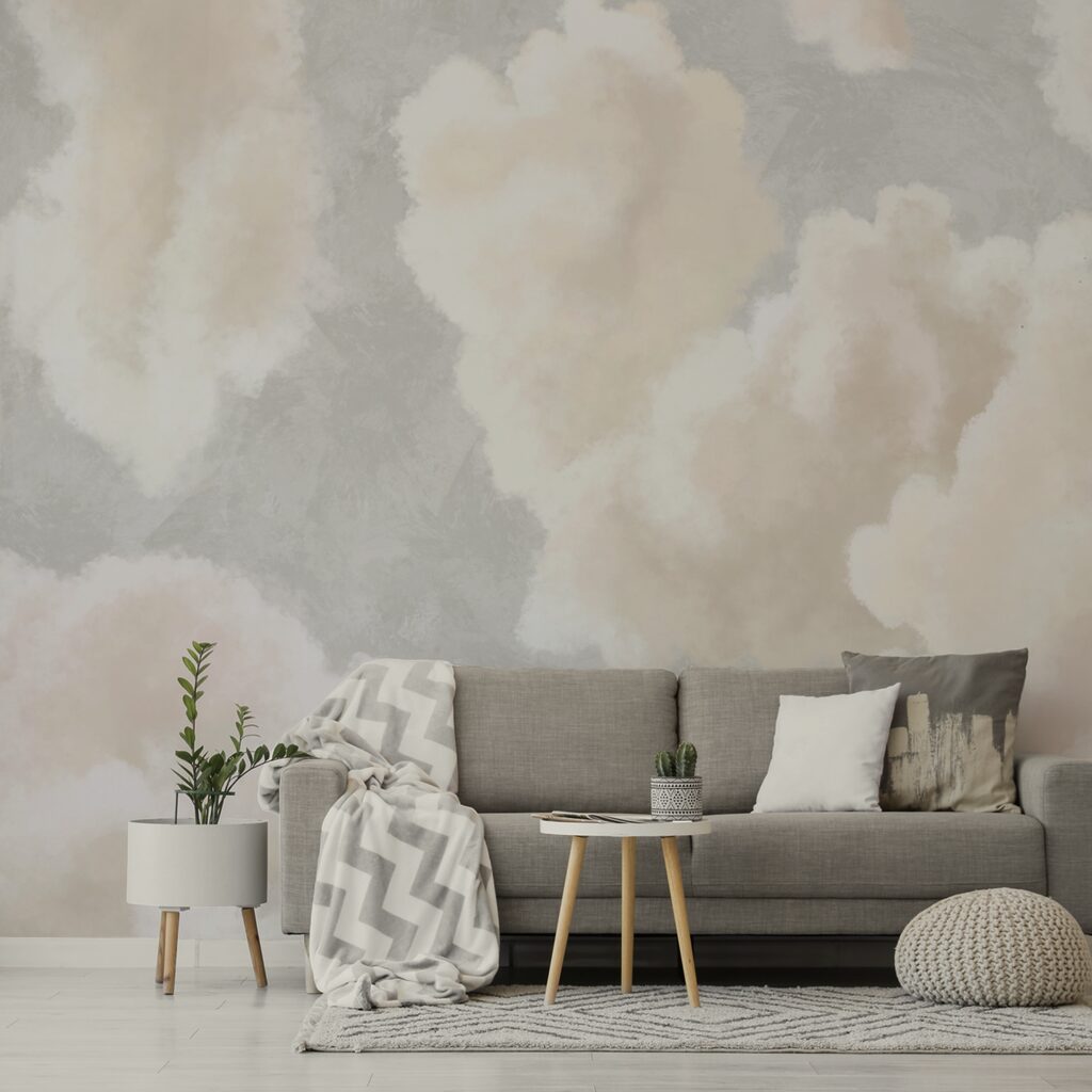 Mäkké oblaky plávajúce po pokojnej oblohe