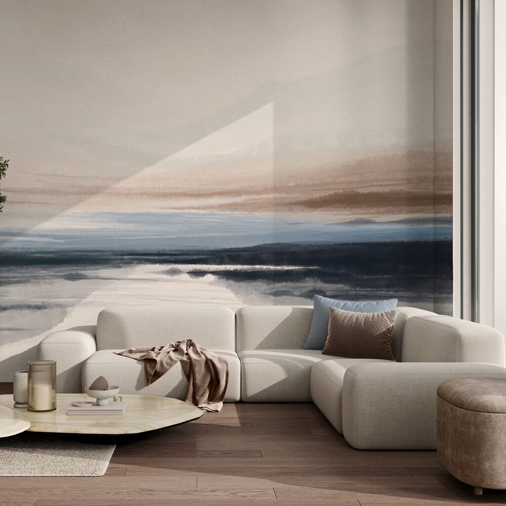 Akvarelová maľba jazera