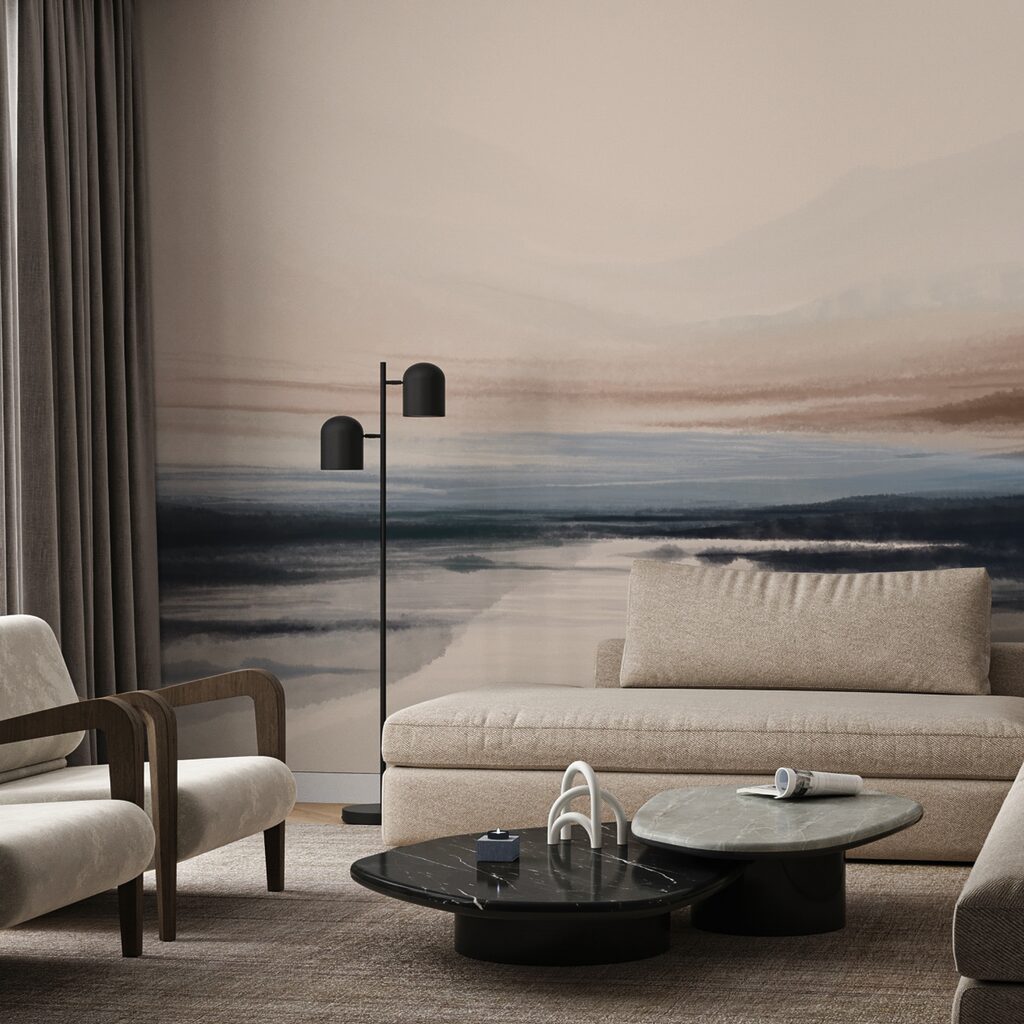 Akvarelová maľba jazera