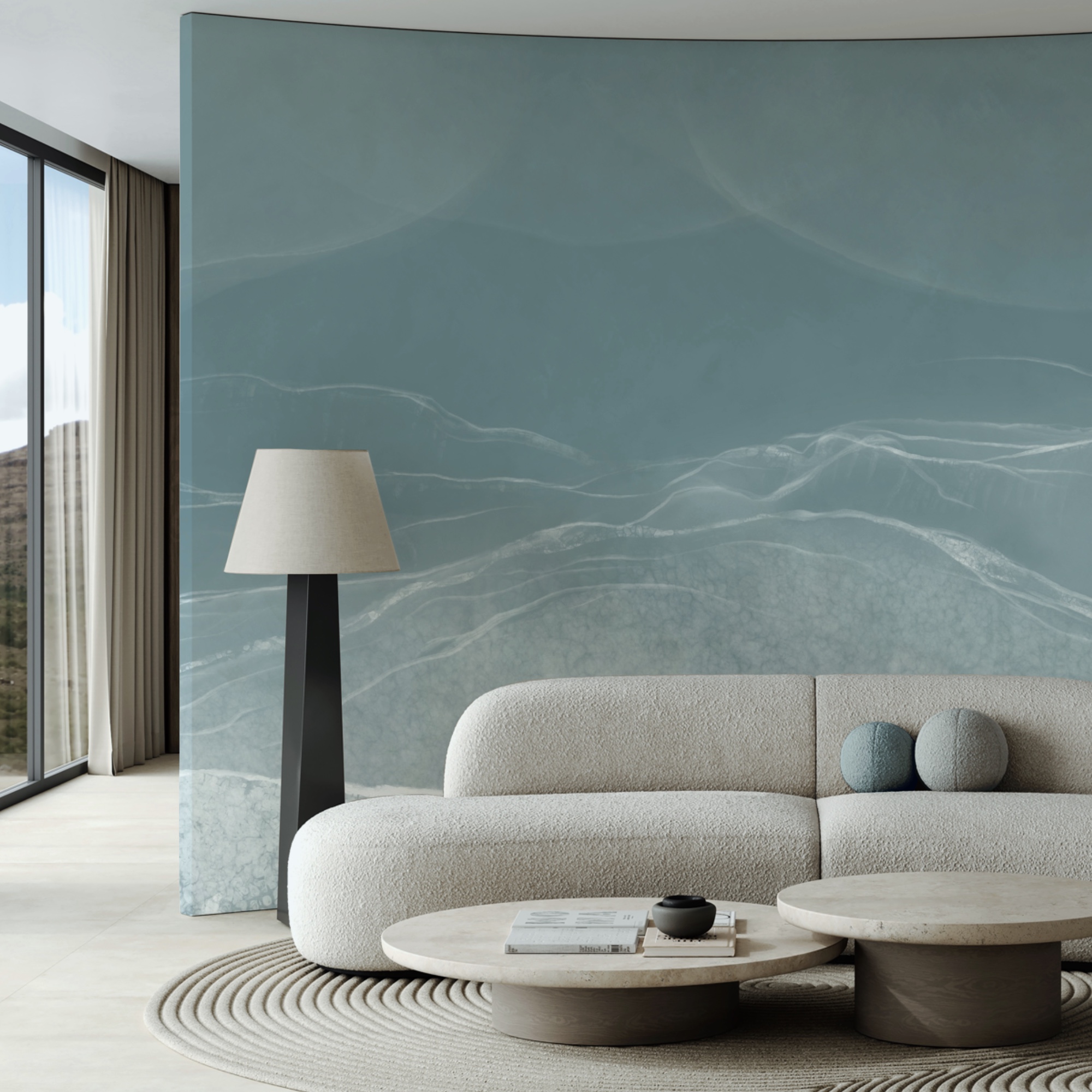 Jemné vlny v tlmených tónoch