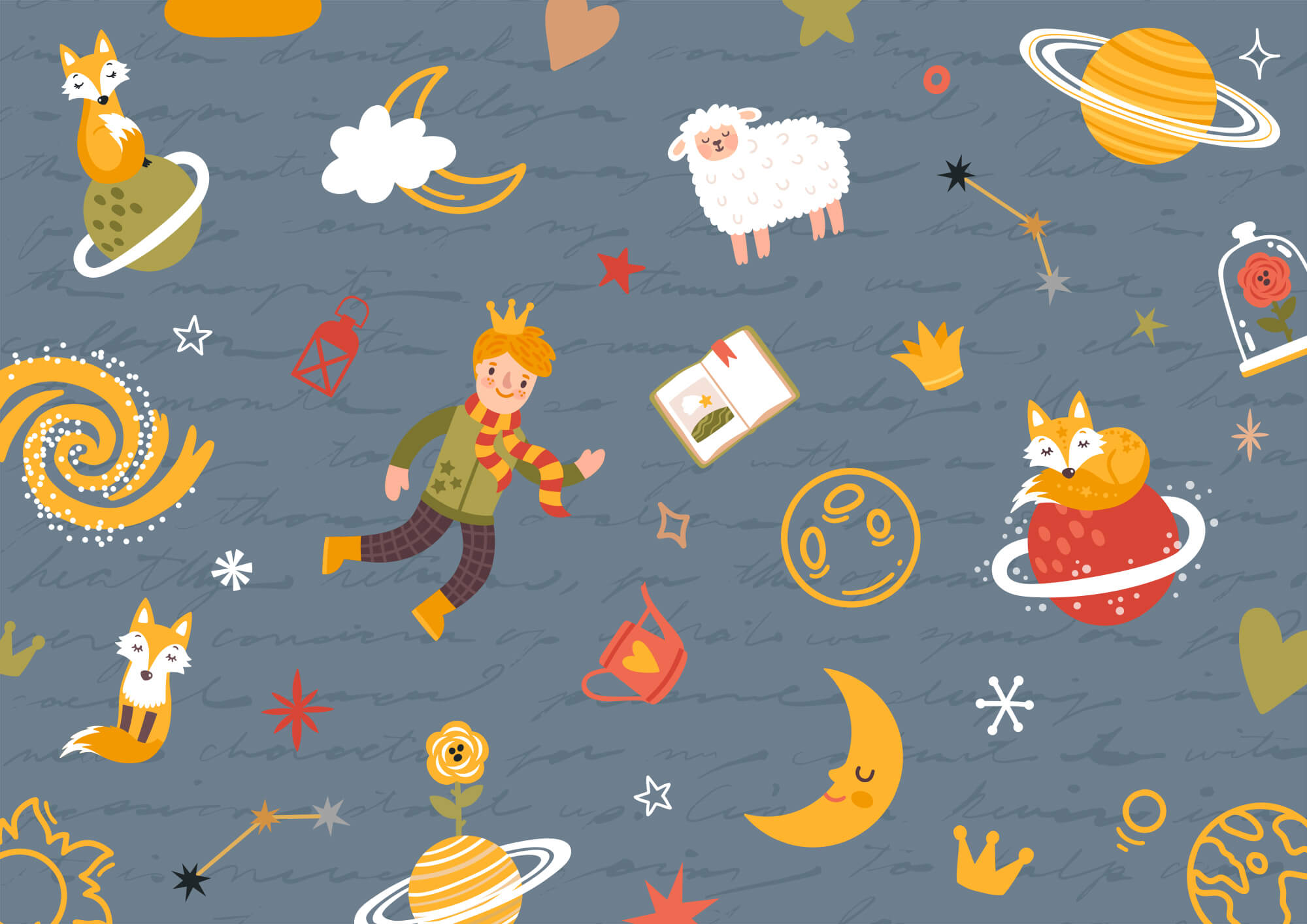 Pattern of cartoon characters Pattern of cartoon characters