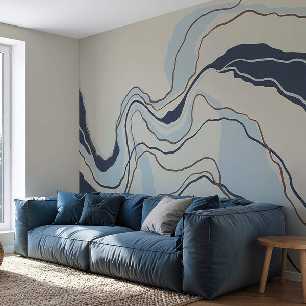 Plynulé línie v pokojných odtieňoch