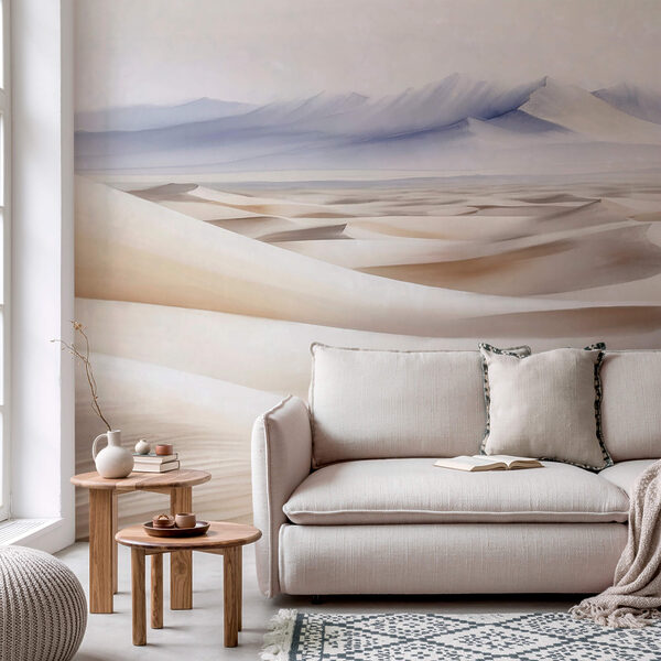 Púštna krajina s horami v pozadí Púštna krajina s horami v pozadí