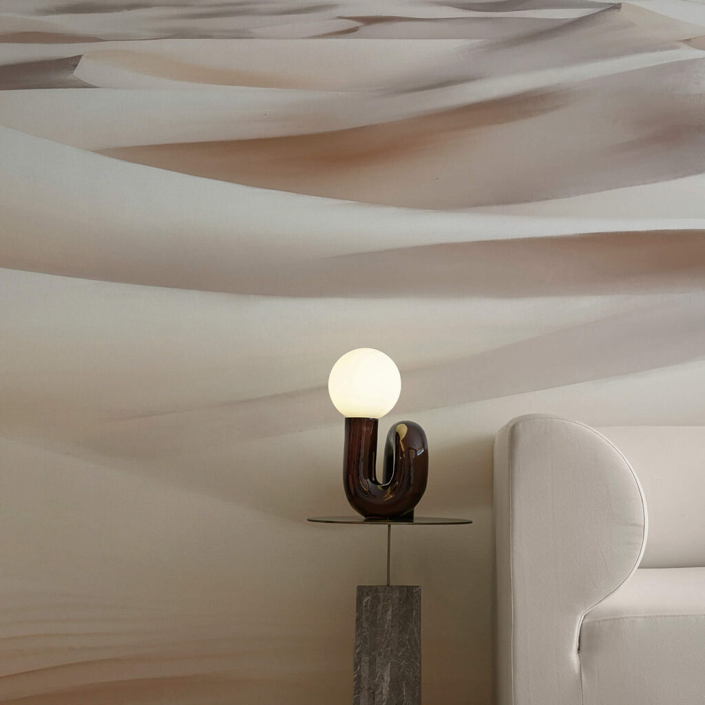 Púštna krajina s horami v pozadí Púštna krajina s horami v pozadí