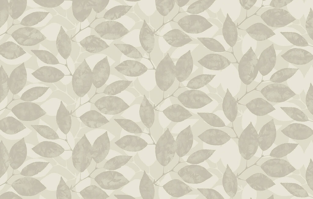 Pattern of leaves on a white background