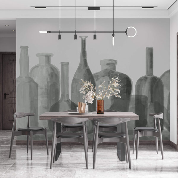 Skupina sklenených fliaš