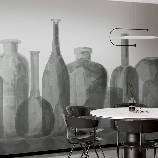 Skupina sklenených fliaš