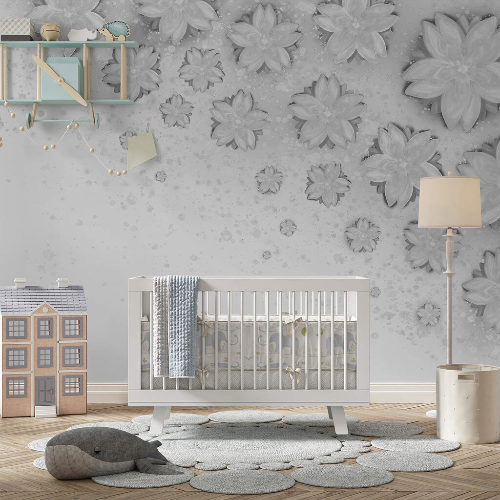 Biele kvety na bielom povrchu Biele kvety na bielom povrchu