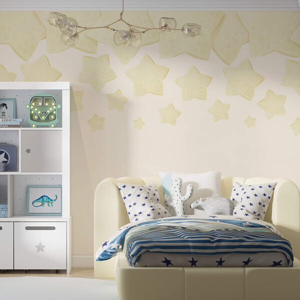 Skupina hviezd na bielom pozadí