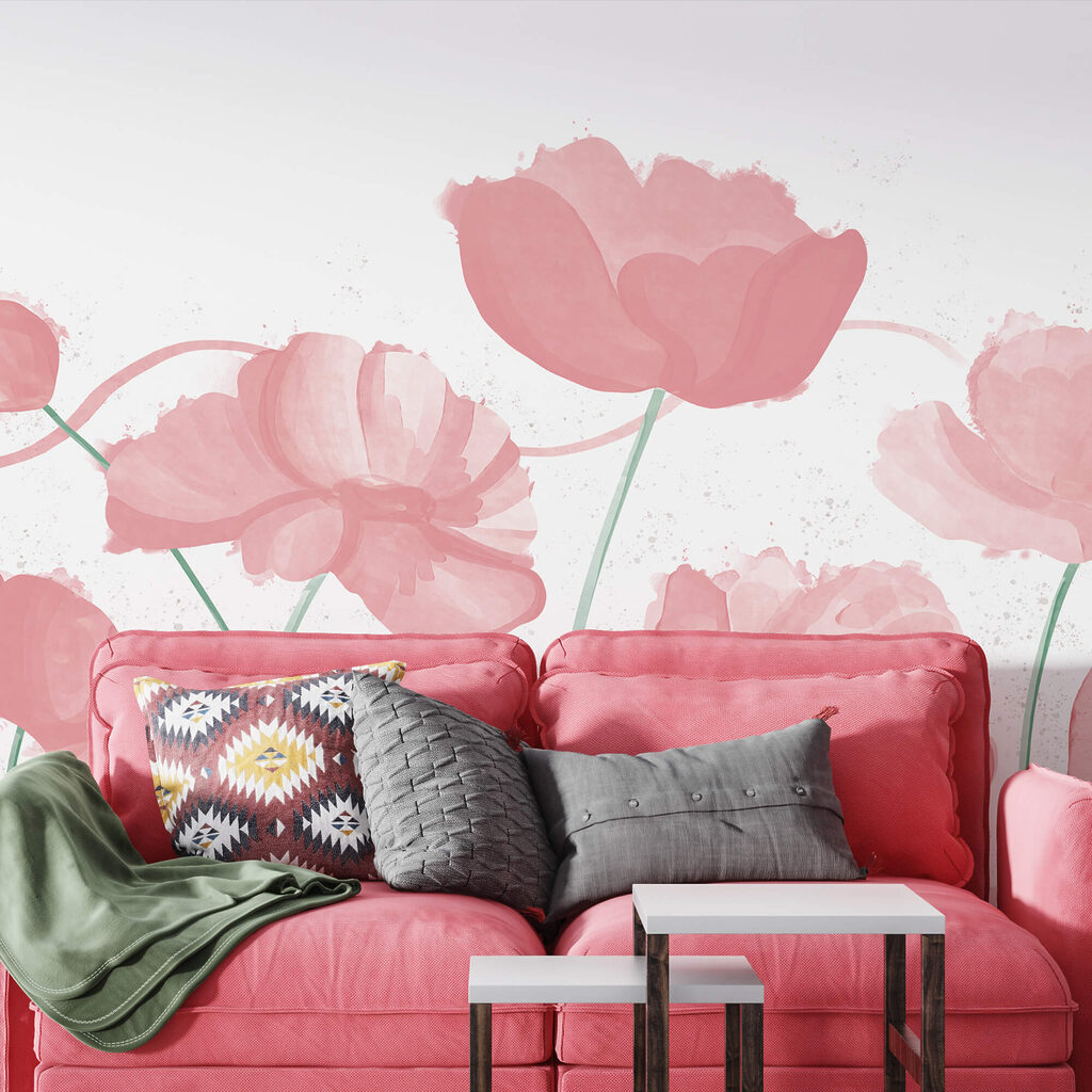 Jemné ružové kvety v nežnom pohybe