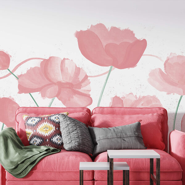 Jemné ružové kvety v nežnom pohybe