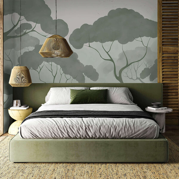 Skupina stromov so zelenými listami