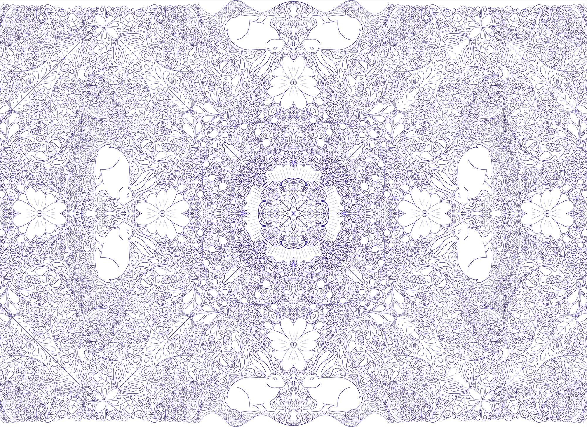 Blue and white pattern