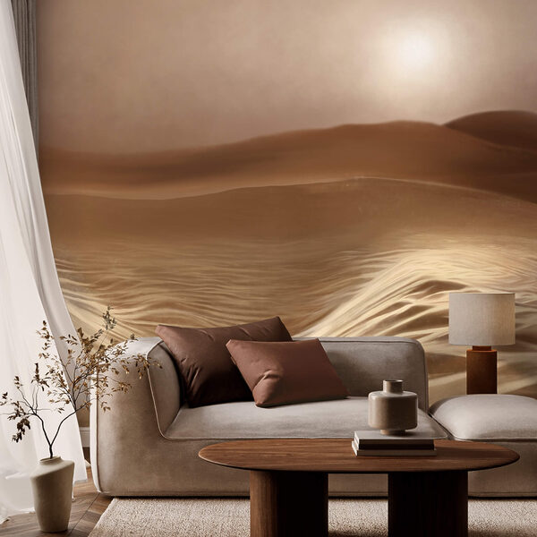 Púšť s vlnami a slnkom Púšť s vlnami a slnkom