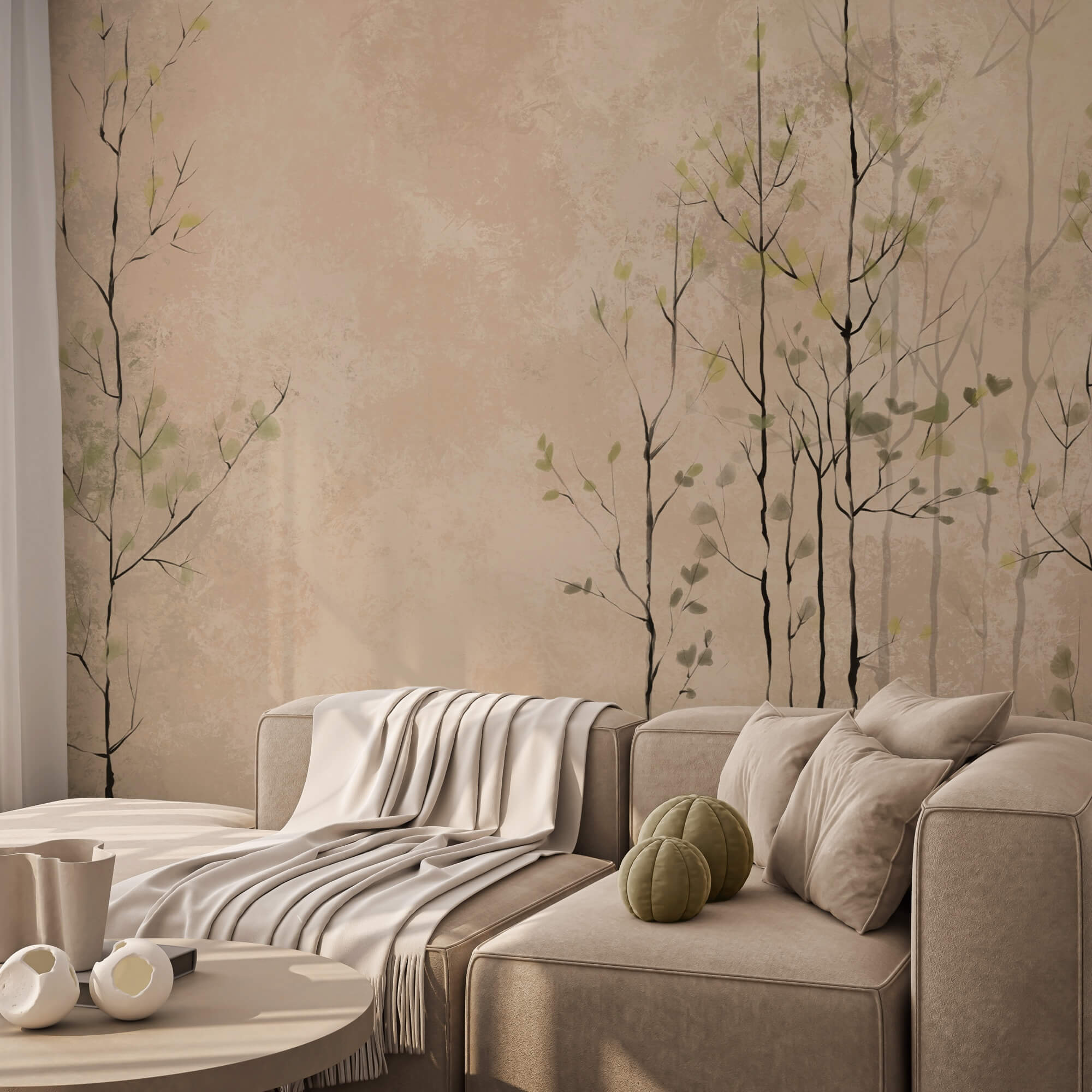 Skupina stromov s listami