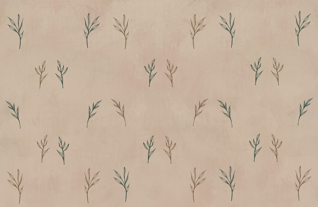 Pattern of leaves on a beige background Pattern of leaves on a beige background
