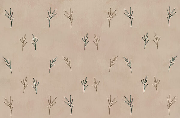 Pattern of leaves on a beige background Pattern of leaves on a beige background