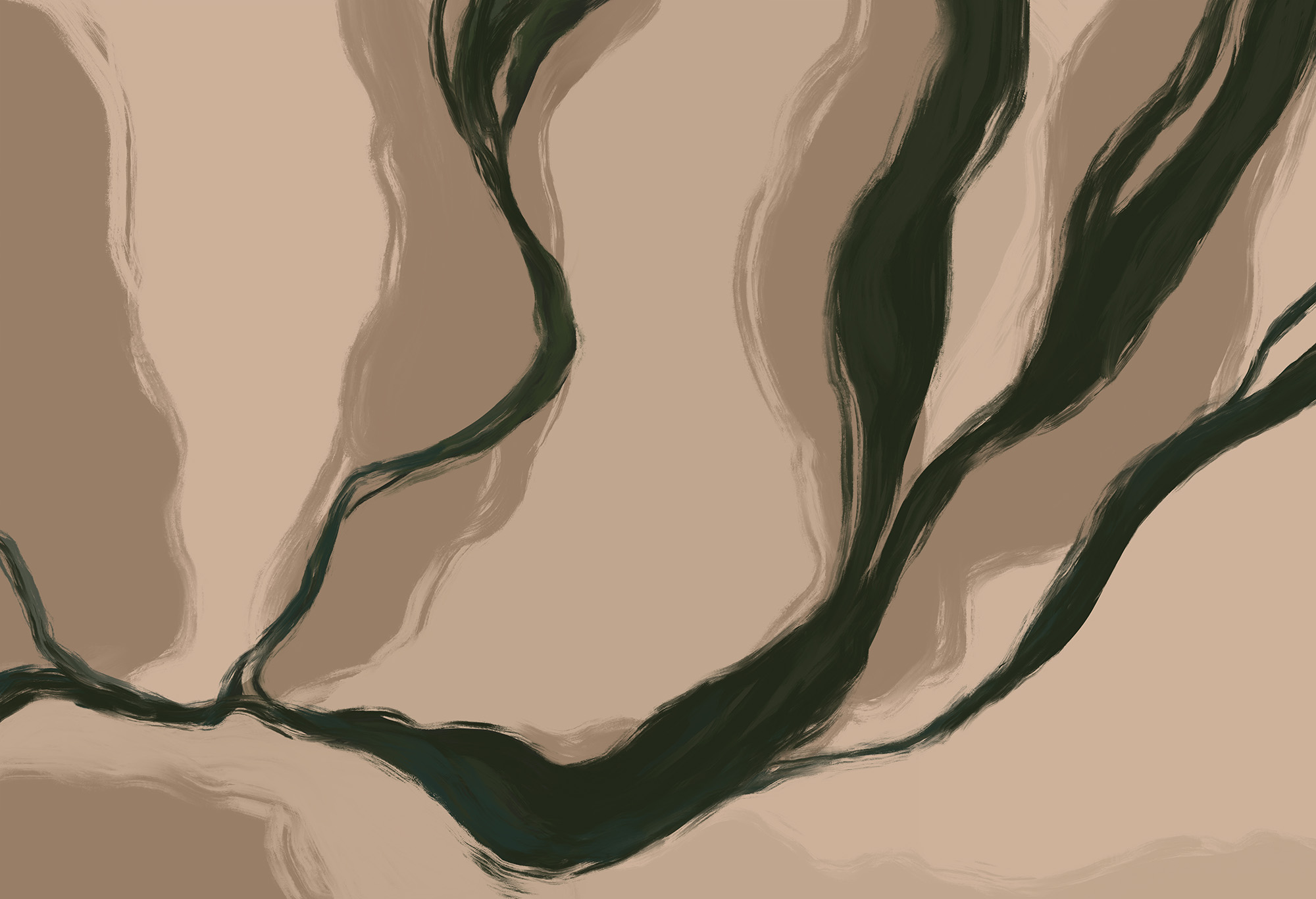 Organic lines in soft hues Organic lines in soft hues