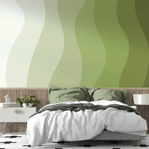 Zelené a biele vlnovky