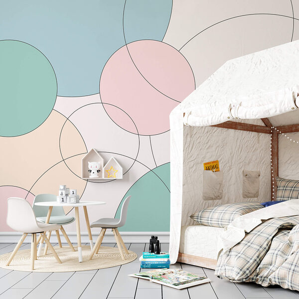 Fototapety Fototapety Vzor kruhov a listov (Katalógové číslo: t00373v1)