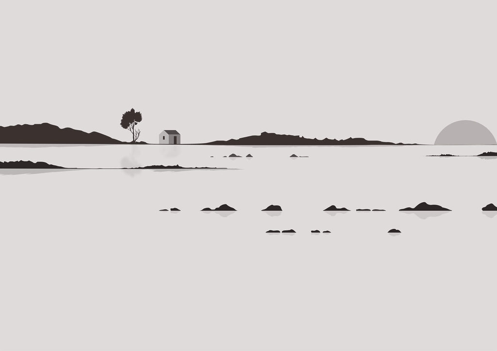 House in the middle of a lake House in the middle of a lake