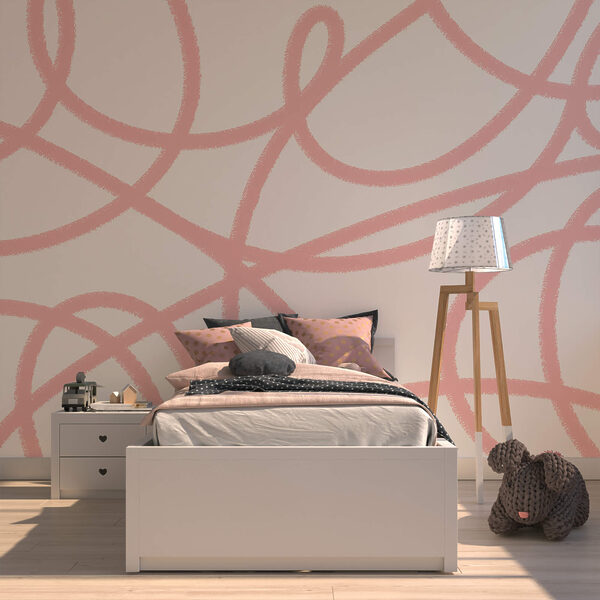 Ružové čiary na bielom pozadí