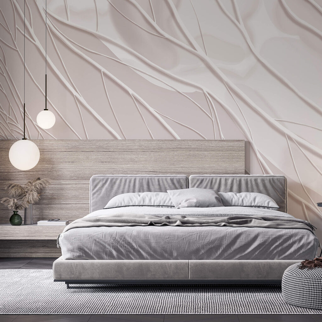 Biele čiary na bielom povrchu