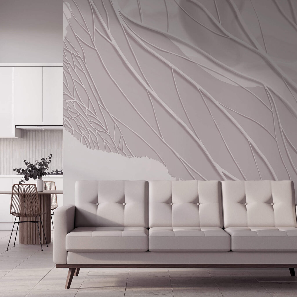 Biele čiary na bielom povrchu