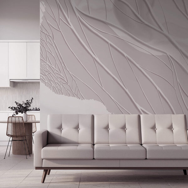 Biele čiary na bielom povrchu