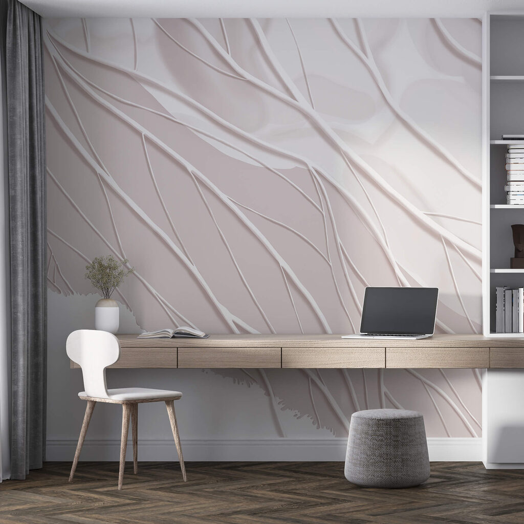 Biele čiary na bielom povrchu