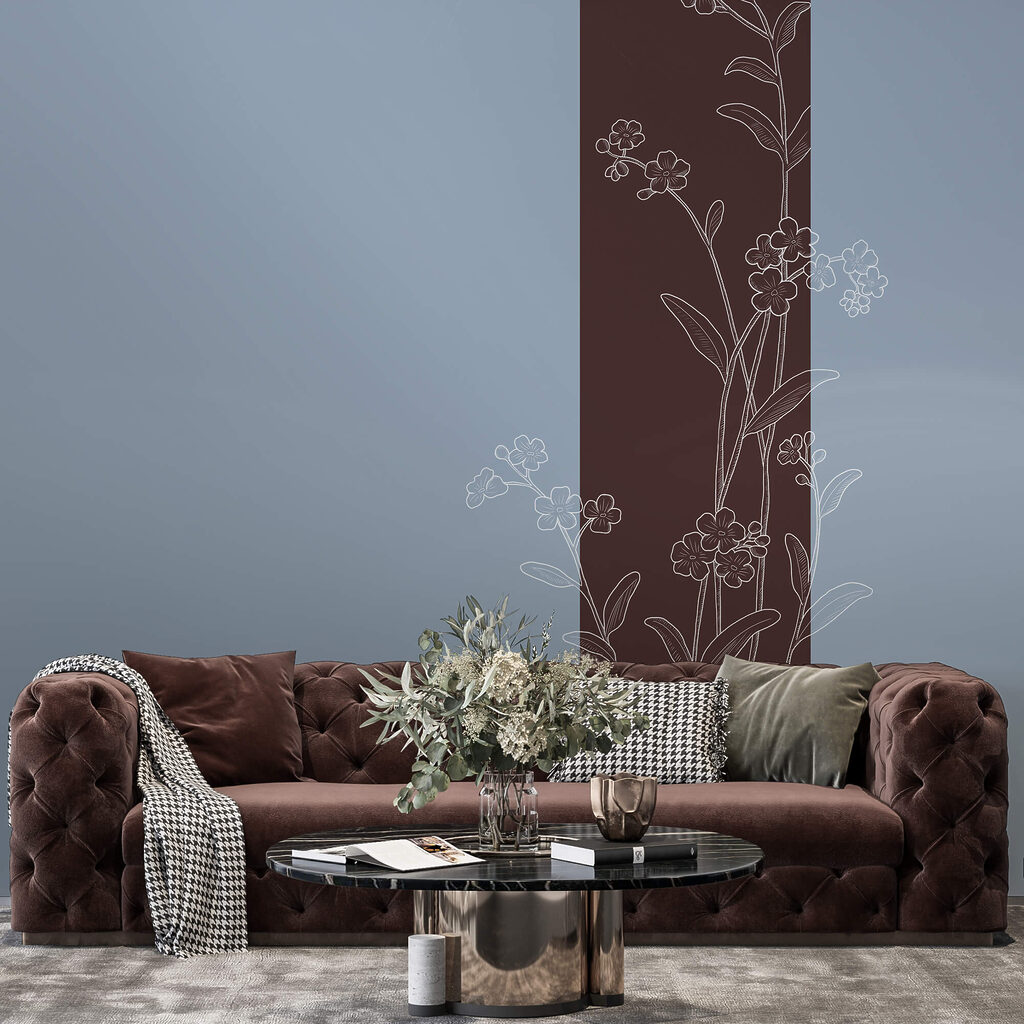 Elegantné kvety na dvojfarebnom pozadí Elegantné kvety na dvojfarebnom pozadí