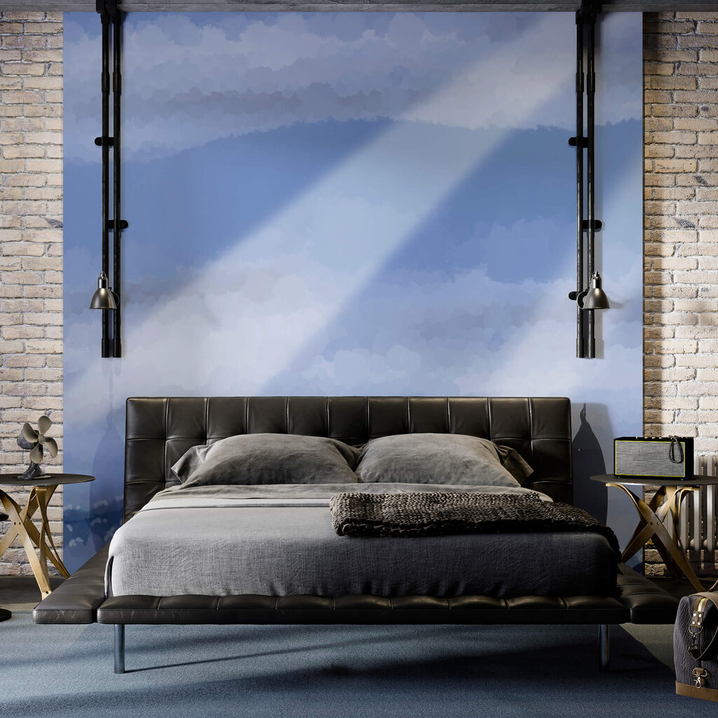 Mraky a svetelné lúče na oblohe