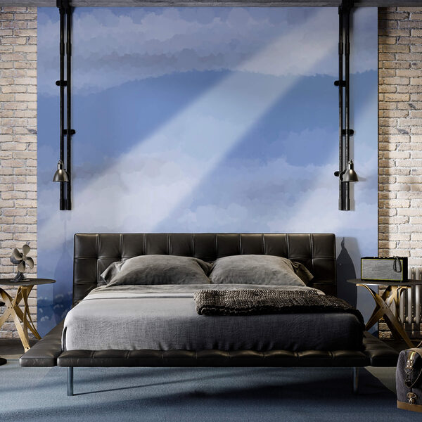 Mraky a svetelné lúče na oblohe