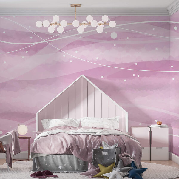 Ružové pozadie s bielymi čiarami a bodkami Ružové pozadie s bielymi čiarami a bodkami