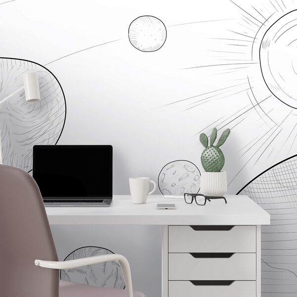 Kresba planét a slnka