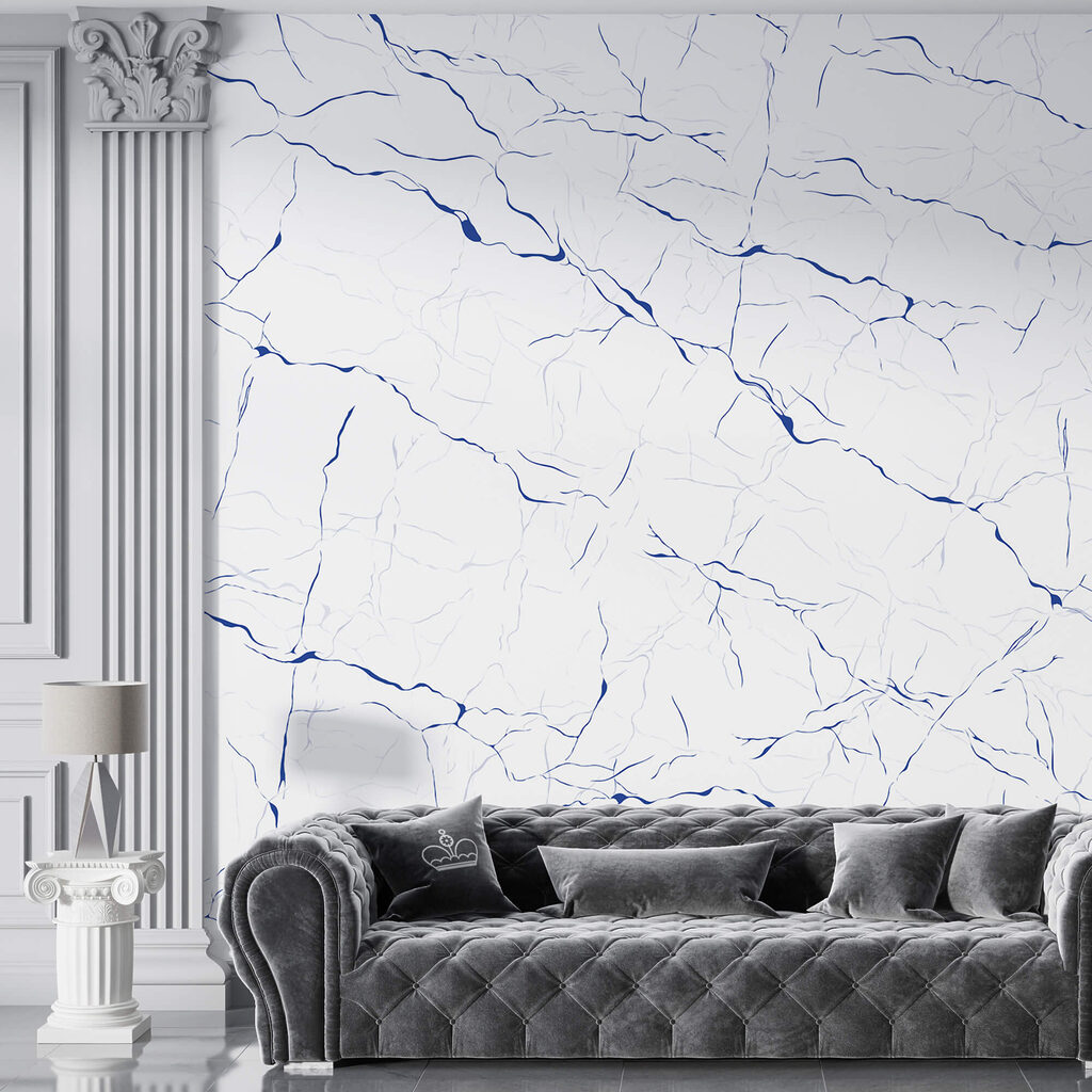 Biela plocha s modrými čiarami Biela plocha s modrými čiarami