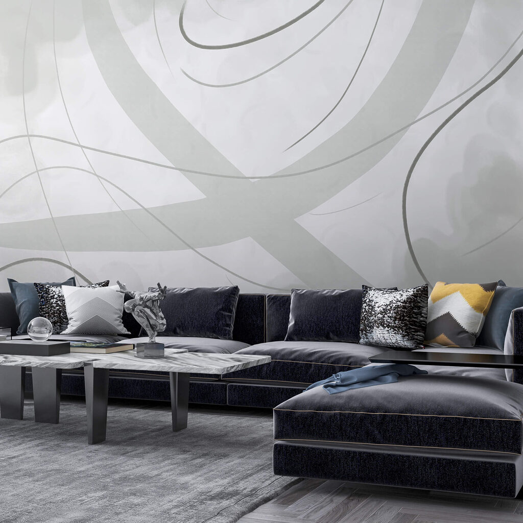 Biele a sivé pozadie s čiarami a krivkami