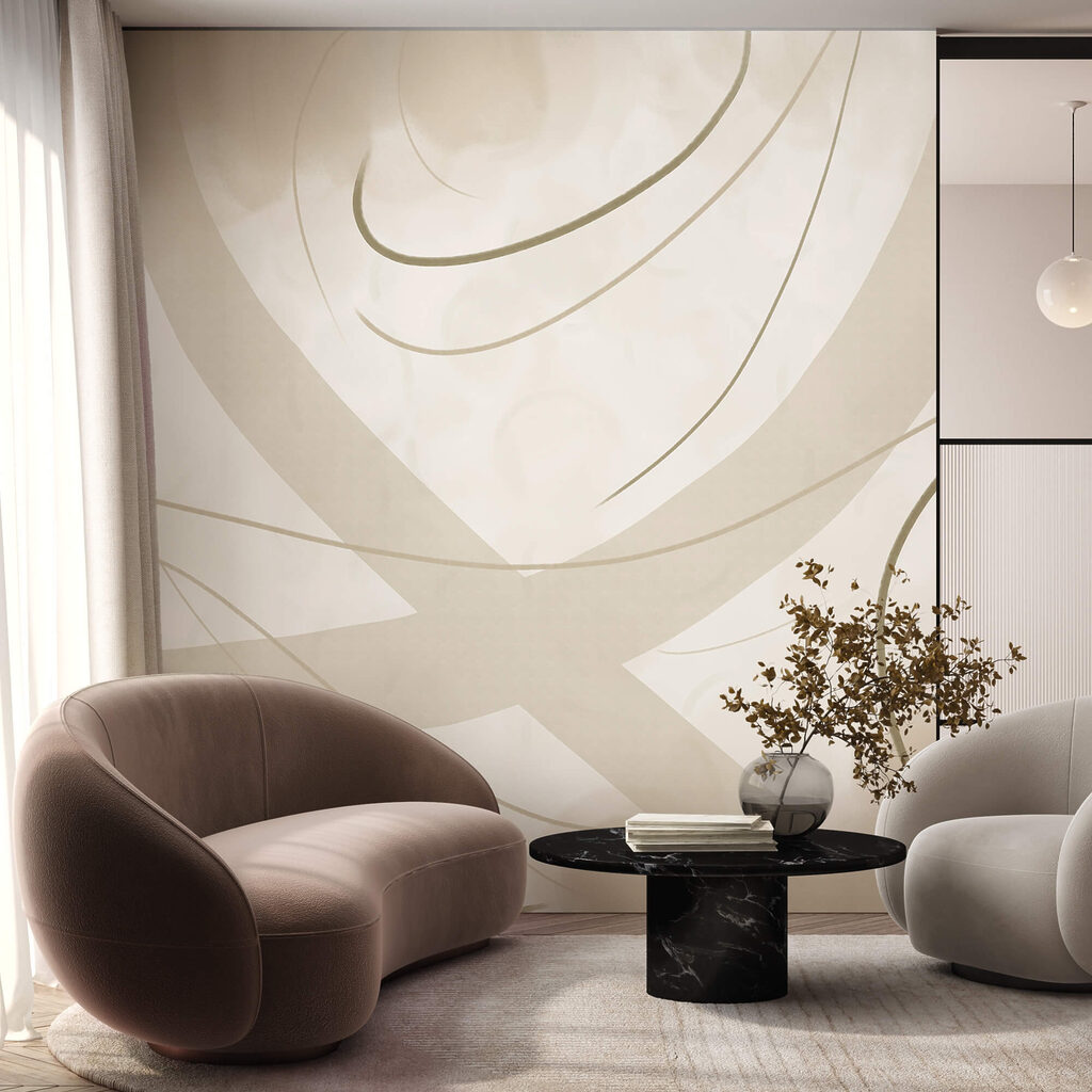 Biele a hnedé pozadie s čiarami a krivkami Biele a hnedé pozadie s čiarami a krivkami