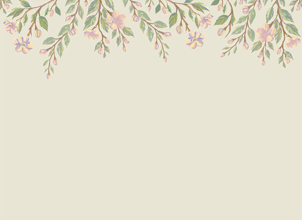 Delicate blooms frame a soft background Delicate blooms frame a soft background