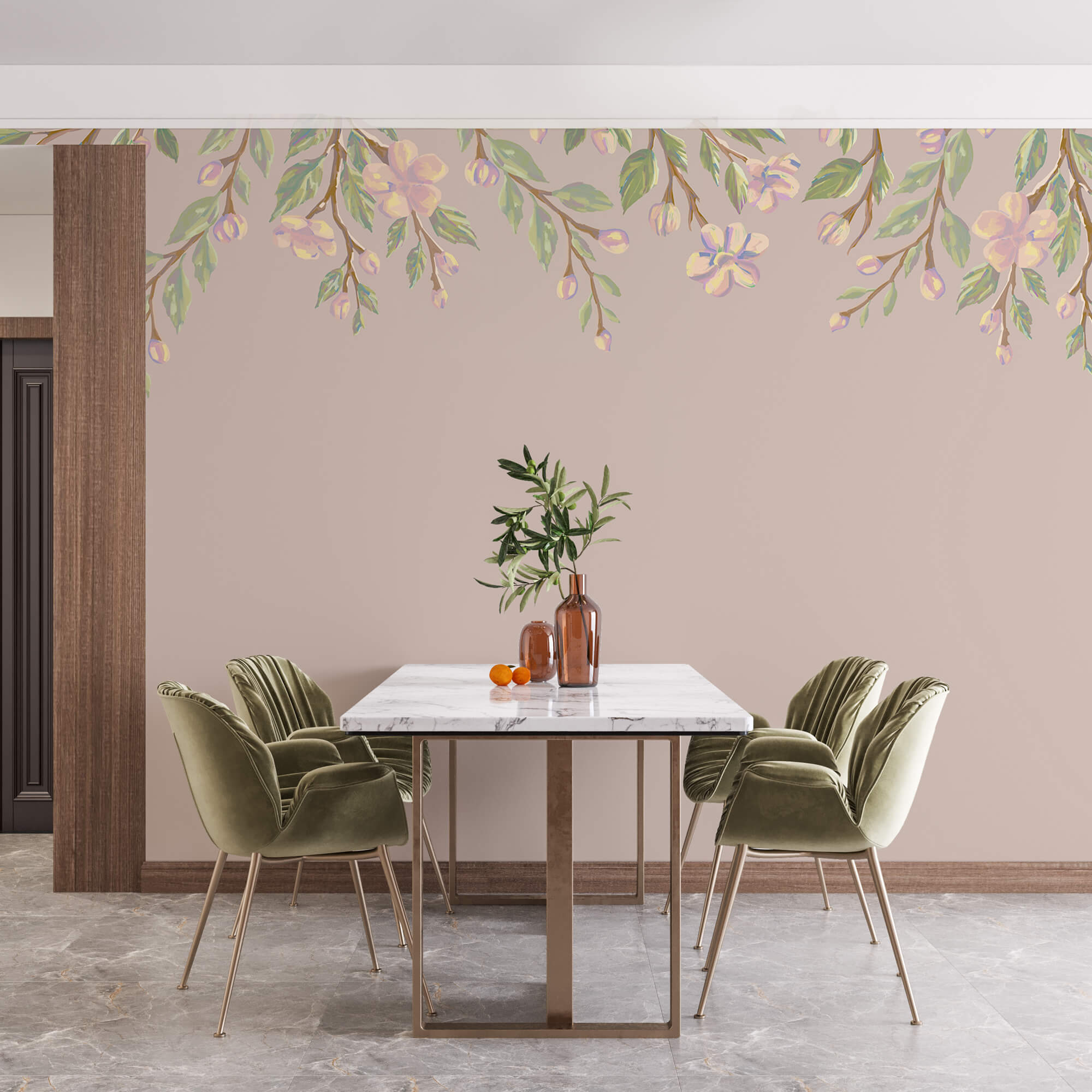 Jemný kvetinový vzor na jemnom pozadí Jemný kvetinový vzor na jemnom pozadí