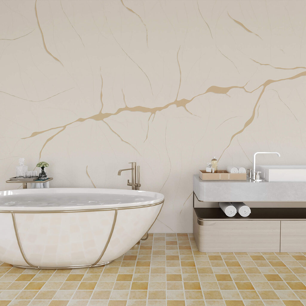 Biely povrch s prasklinami