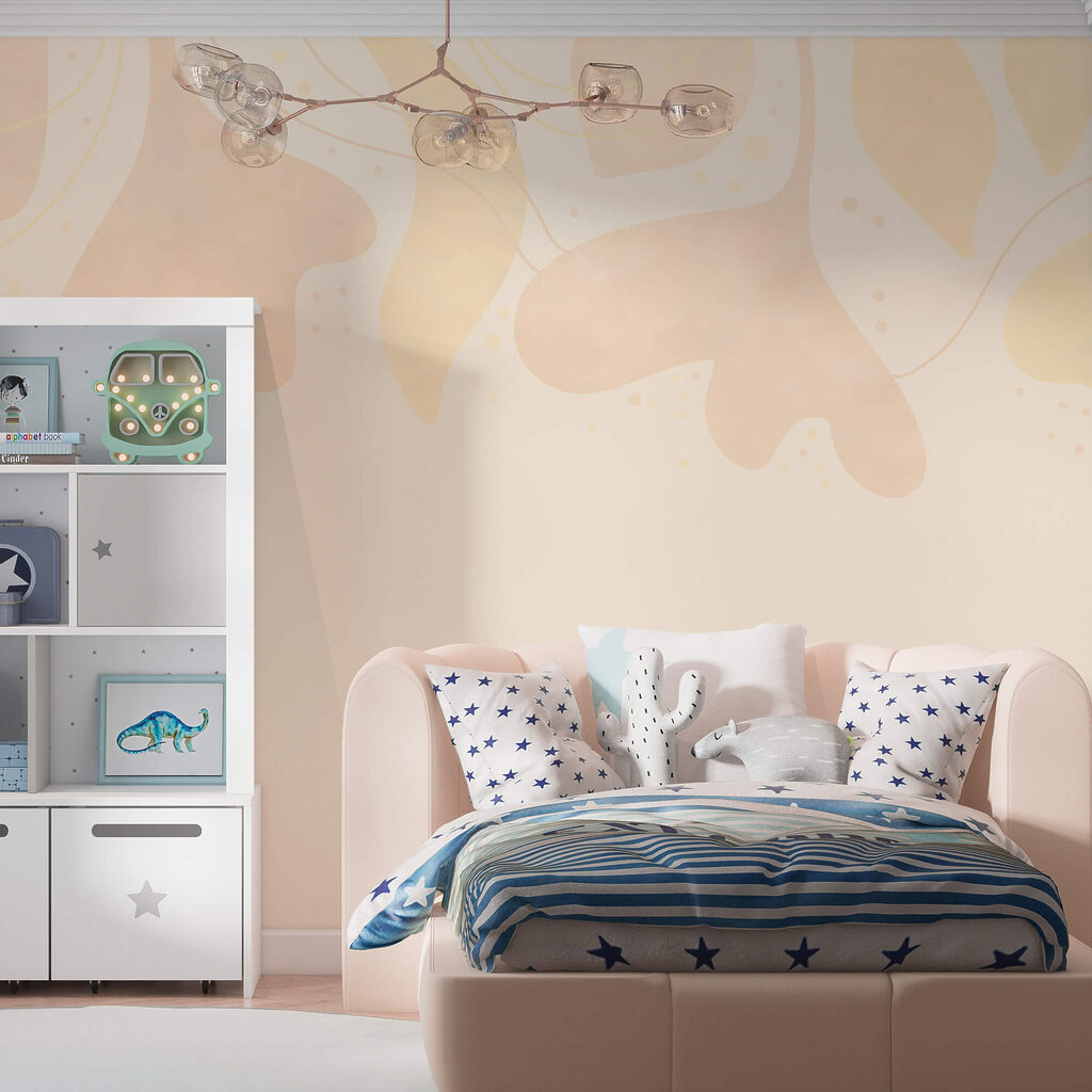 Jemné pastelové listy na mäkkom pozadí