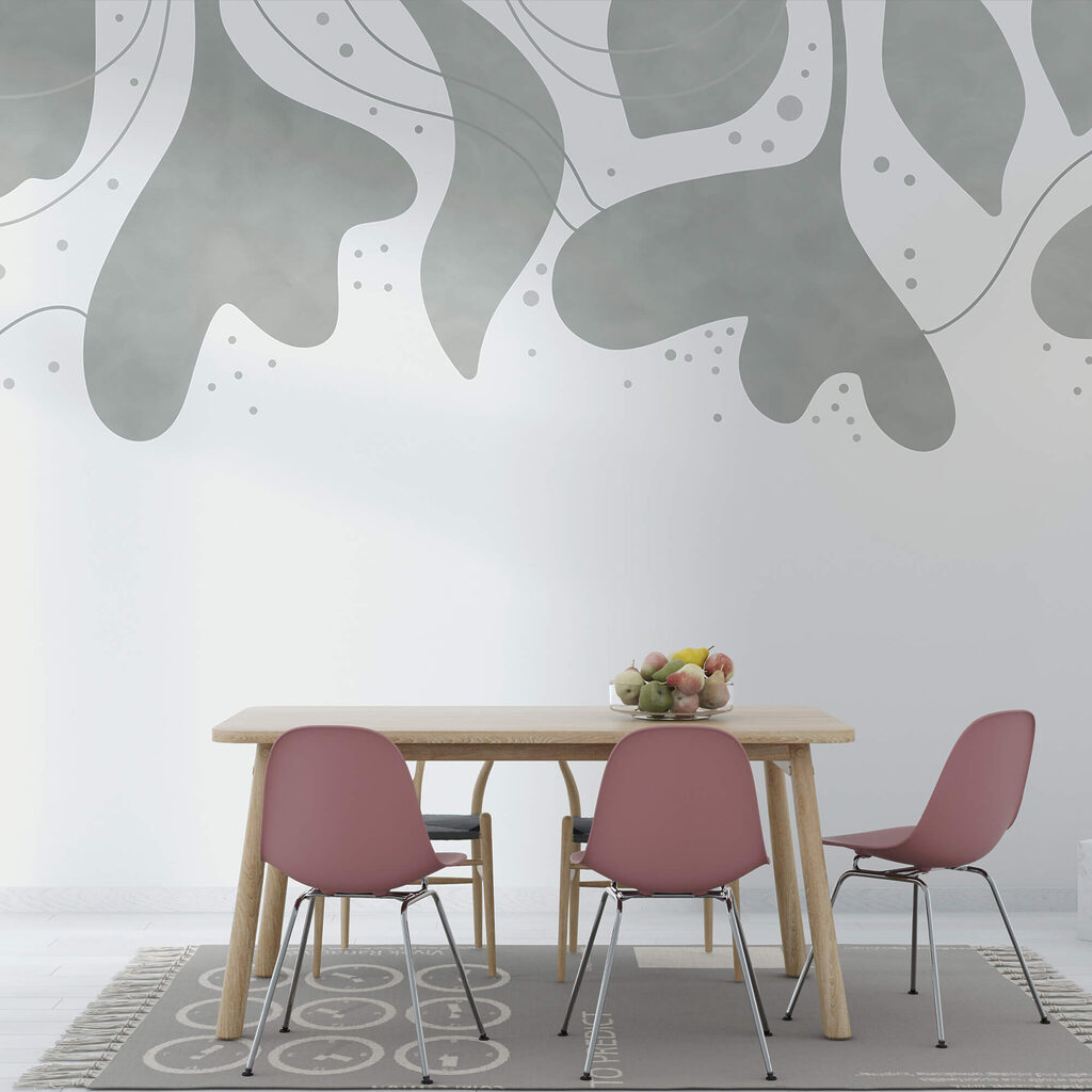 Sivé a biele pozadie s listami Sivé a biele pozadie s listami