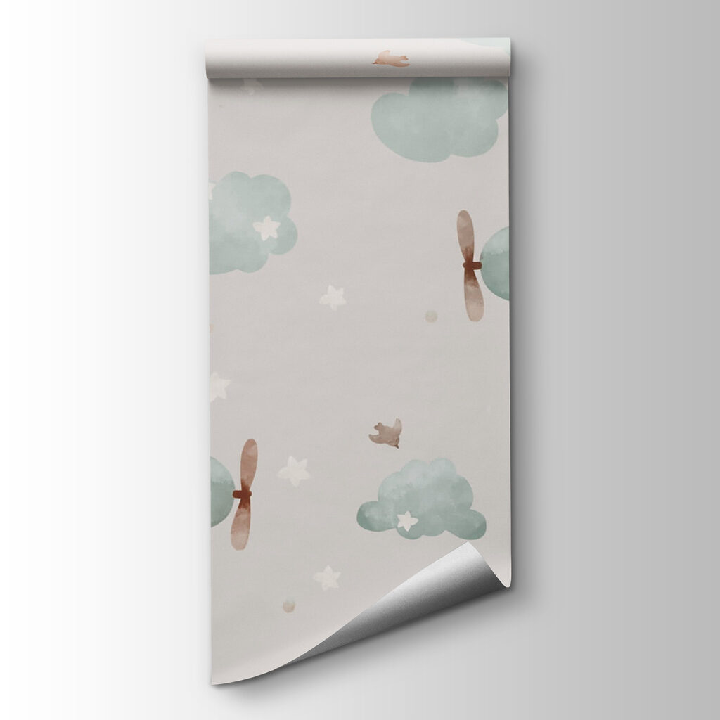 Pattern of foxes flying on airplanes Pattern of foxes flying on airplanes