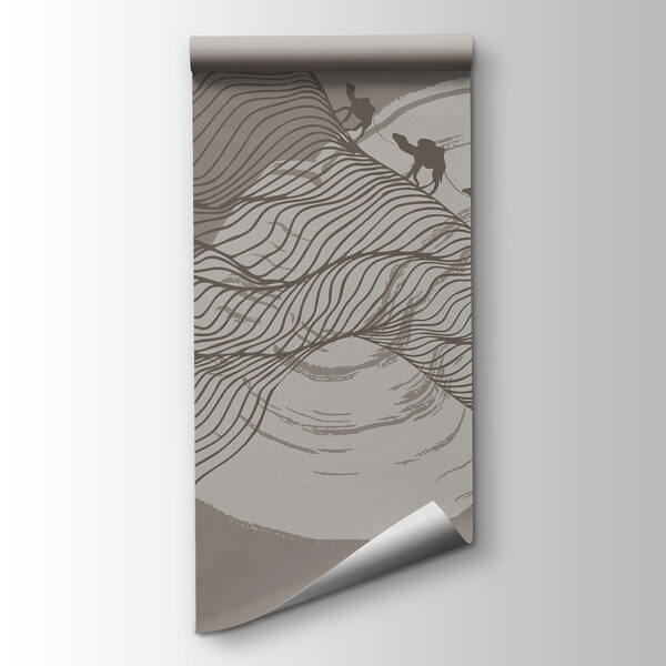 Drawing of a desert landscape