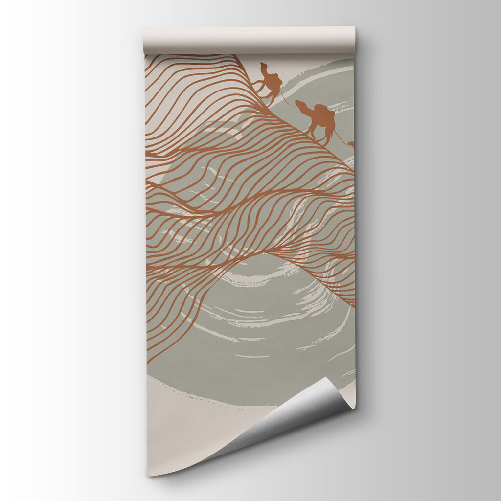 Drawing of a desert landscape Drawing of a desert landscape