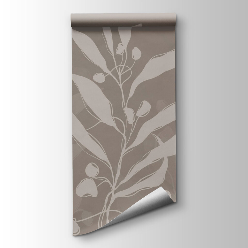 Soft botanical design on a neutral backdrop