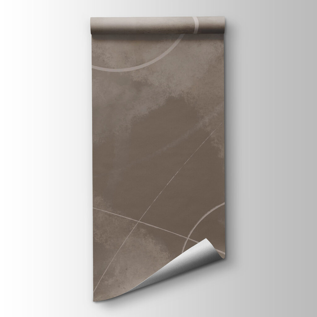 Brown background with white lines and circles Brown background with white lines and circles