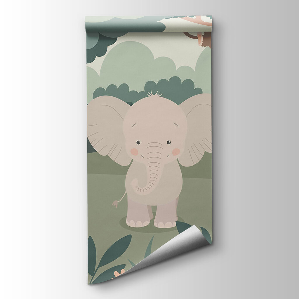 Cartoon of animals in a forest Cartoon of animals in a forest