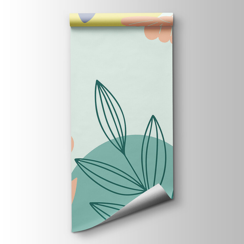 Colorful floral pattern with leaves Colorful floral pattern with leaves